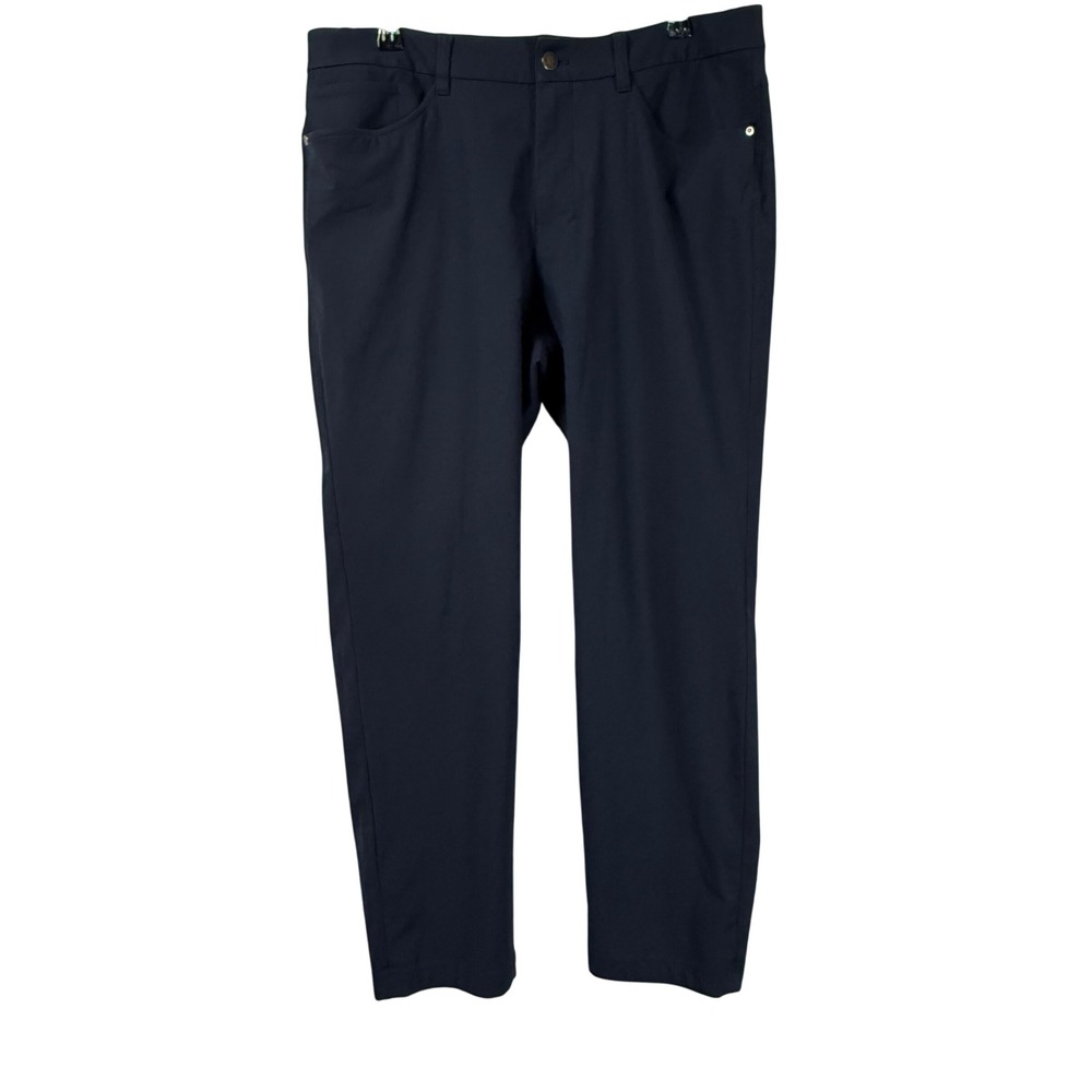 Lululemon ABC Classic‎ Fit Mens Pants 34x30 Navy Warpstreme 5 Pocket Chino